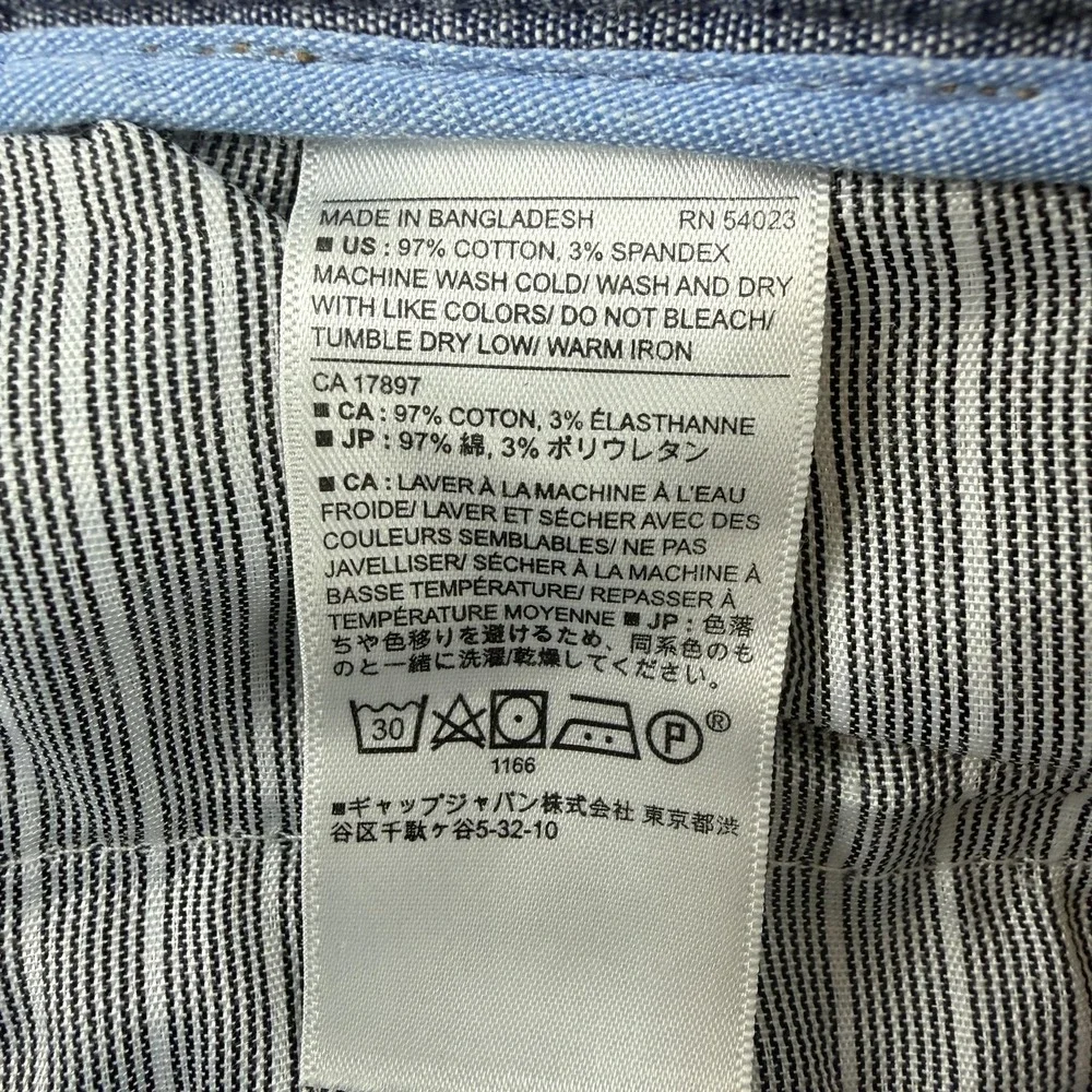 Banana Republic Mason Chino Pants Mens 36x30 Blue Regular Fit Stretch Slim‎